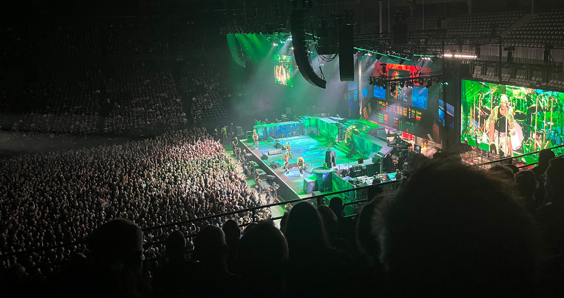Iron Maiden on stage in Antwerp